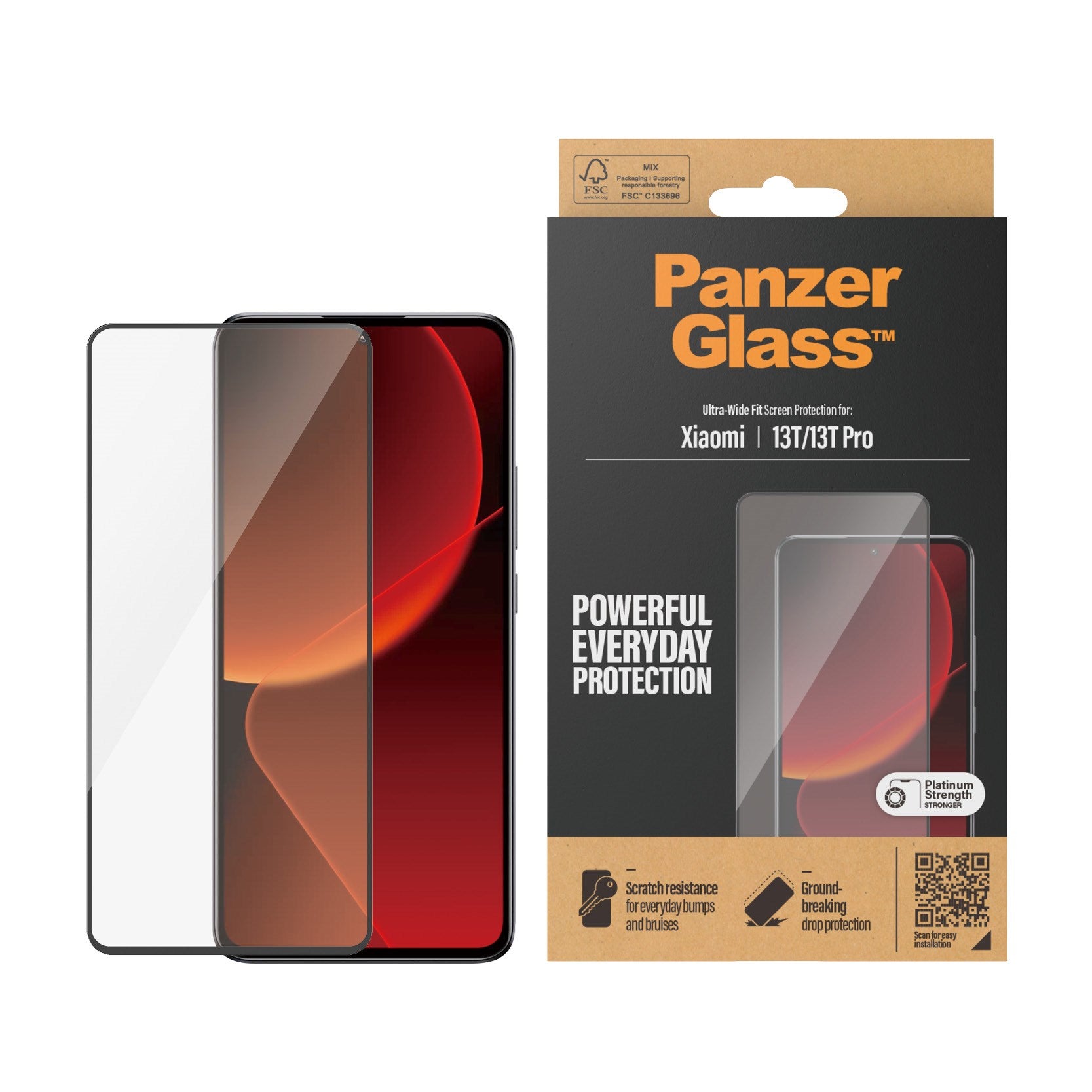 PanzerGlass® Skærmbeskyttelse Xiaomi 13T | 13T Pro | Ultra Wide Fit